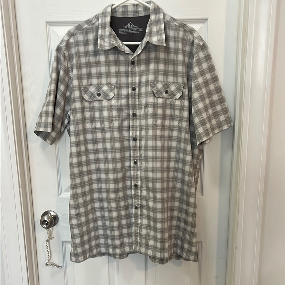 Croft&Barrow Gray Casual Button Down Shirt